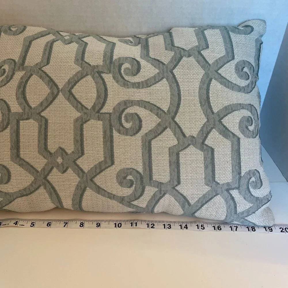 Classic Geometric Style Decorative Throw Pillow 20” x 14”